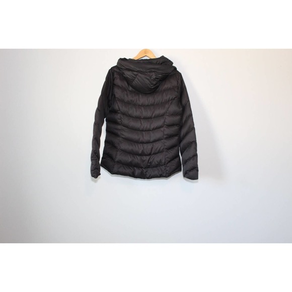 Patagonia Downtown Jacket Hooded Puffer Black Down Coat Womens Size Large H14287 - Picture 10 of 15